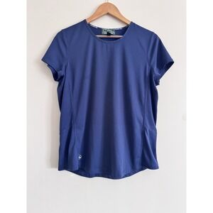 Lauren Ralph Active L-RL Top Navy Classic Basic Tee Blue Women's Xl